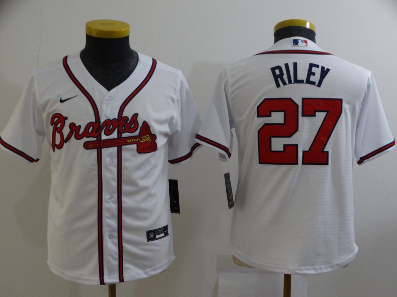 2021 Youth Atlanta Braves #27 Riley White Game Nike MLB Jersey
